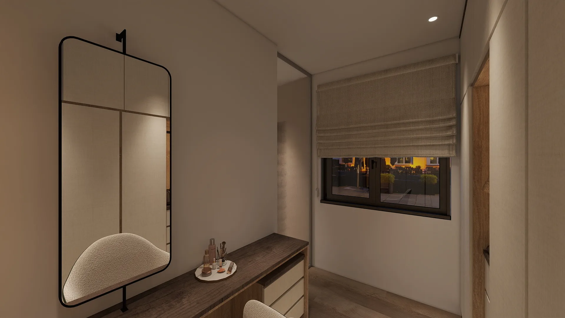 邸苑室內設計-御閑之森 2房 B type-更衣室化妝桌-現代簡約