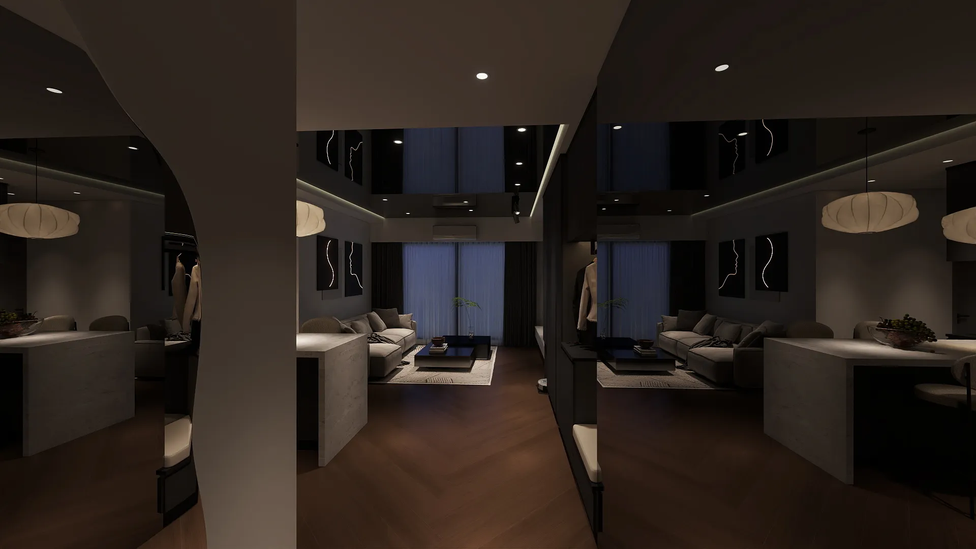 邸苑室內設計-精銳SKY ONE 3房D-玄關-現代風