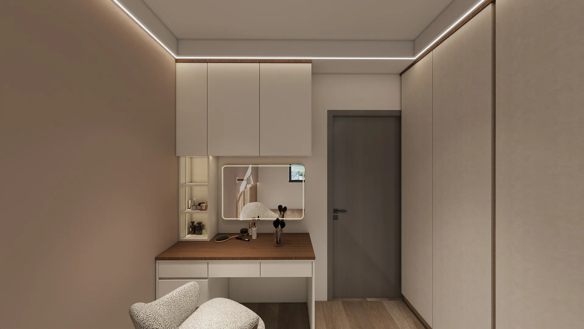 邸苑室內設計-勝興豐境 A1B1-主臥化妝桌 -北歐風