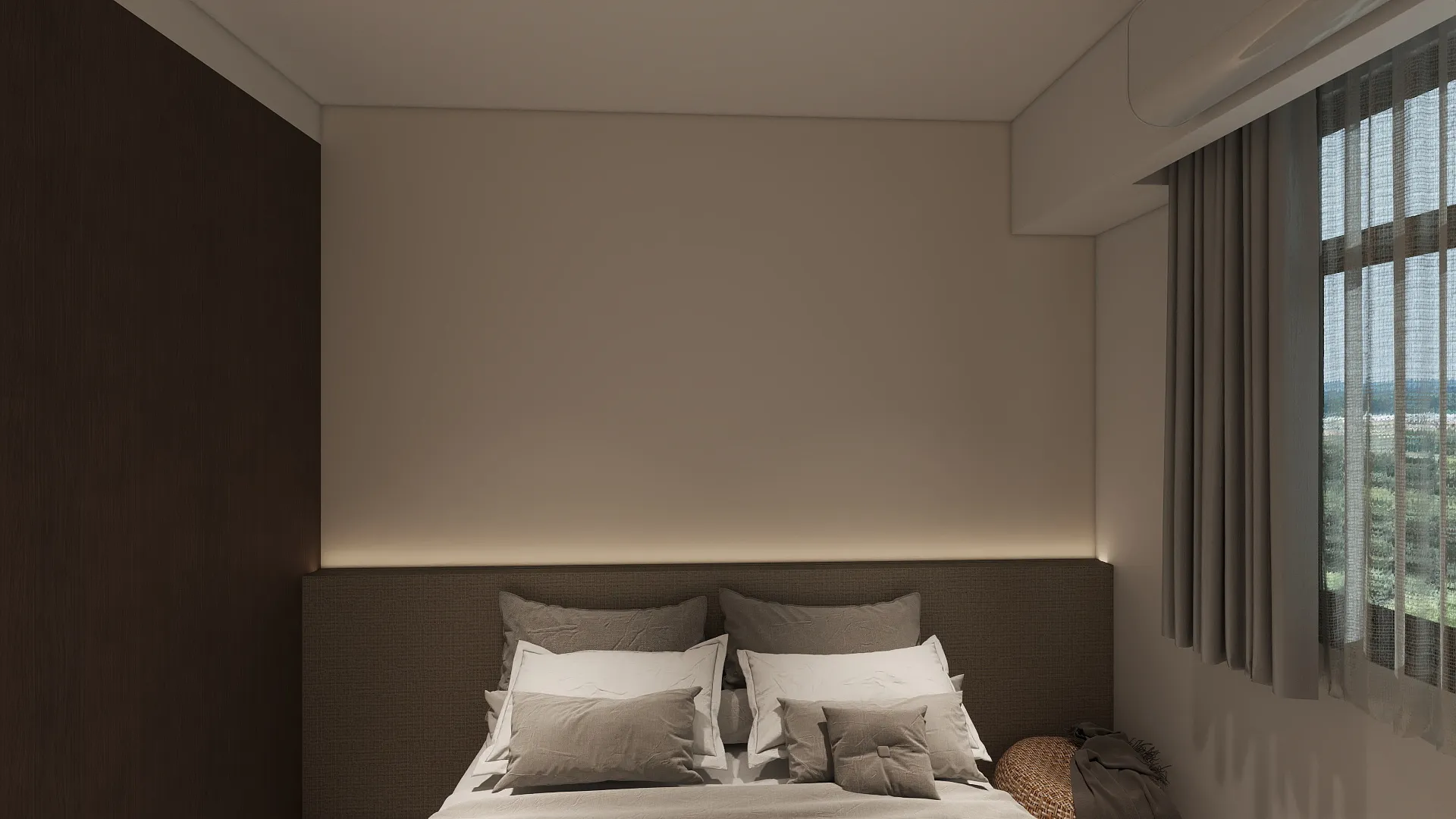 邸苑室內設計-登陽釀時光 A2-主臥床頭-北歐風&日系簡約