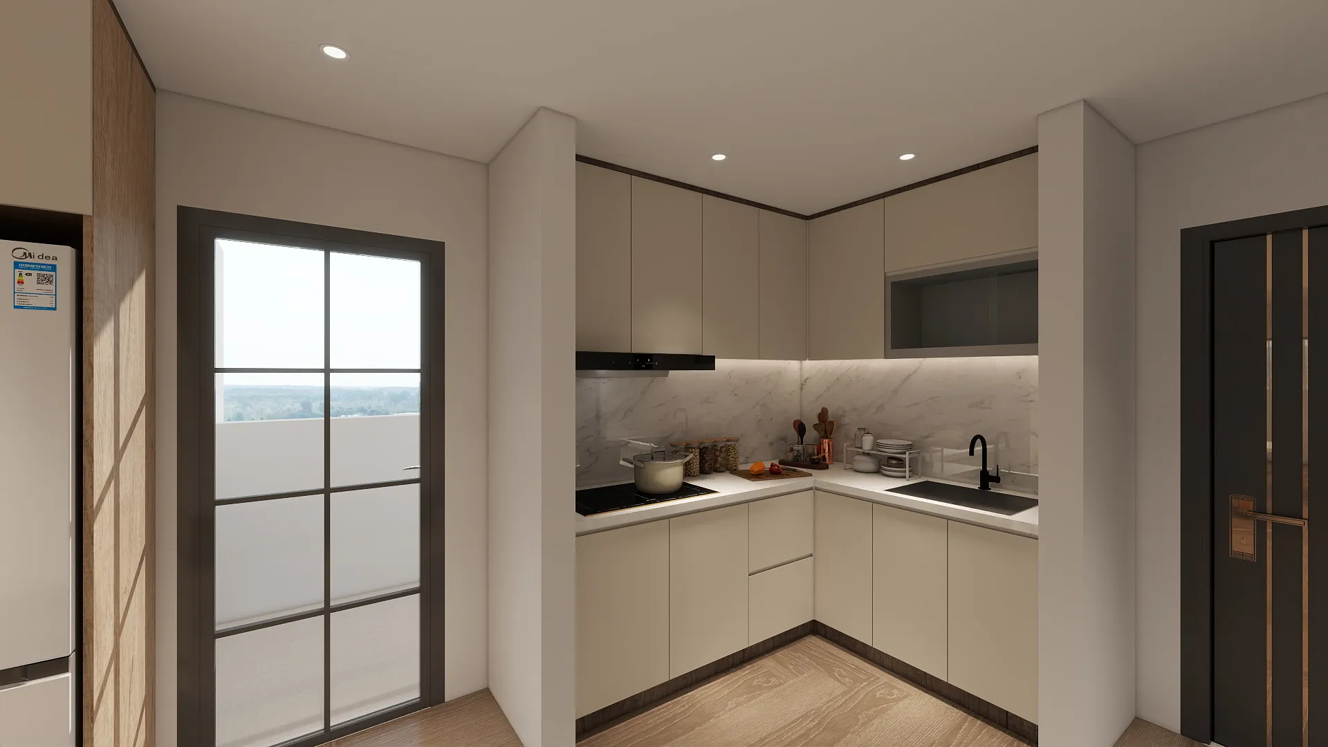 邸苑室內設計-大塊藏硯 G-廚房-現代簡約風