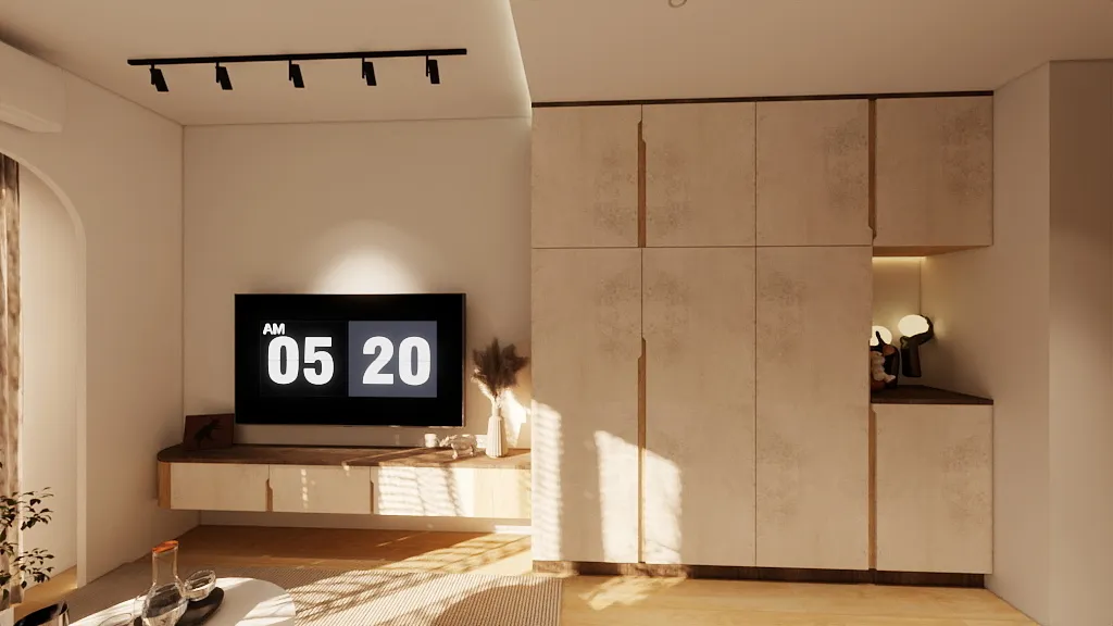 邸苑室內設計-元城上萃 2房-客廳收納櫃-北歐風