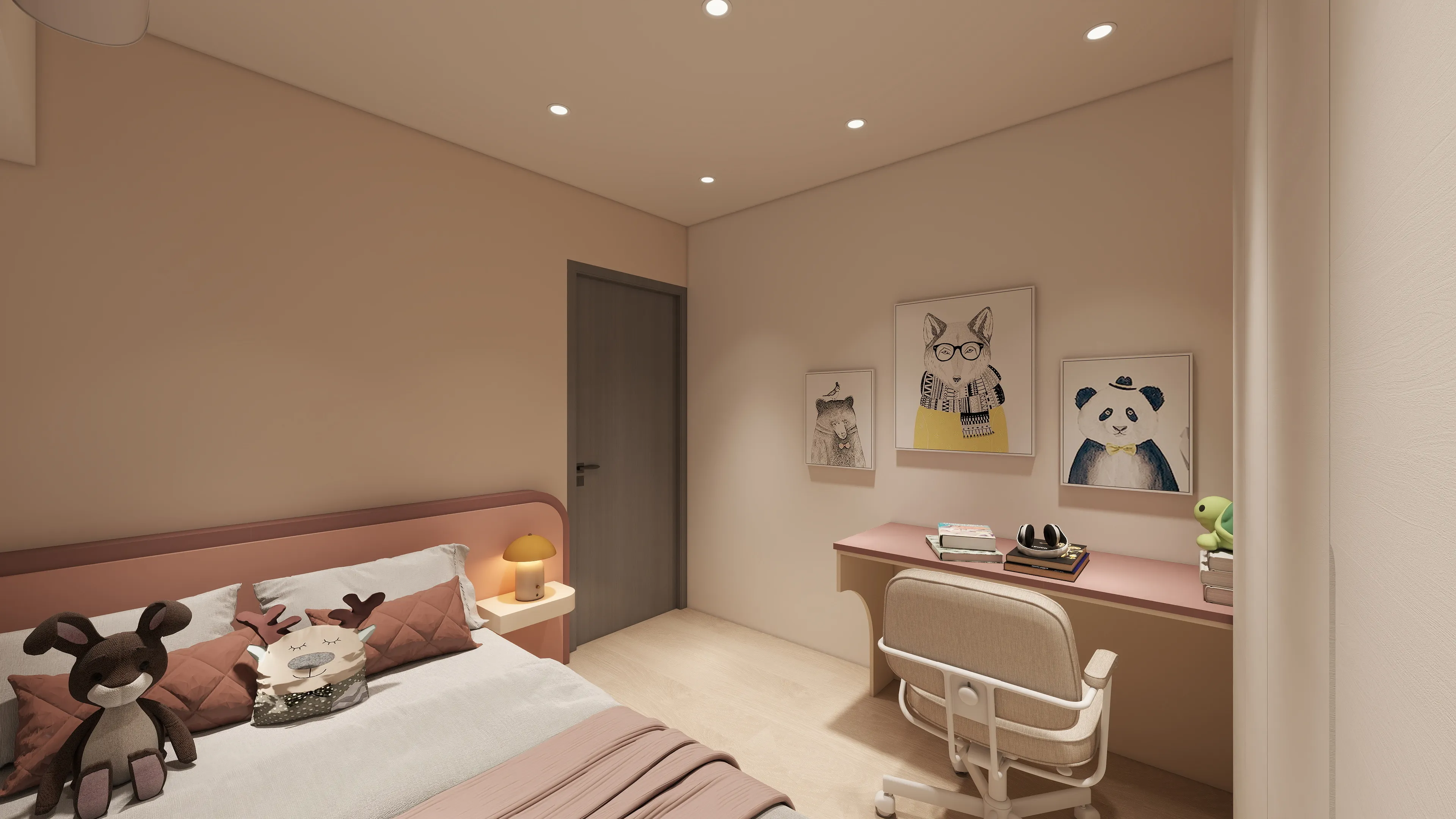 邸苑室內設計-光明苑 2房-臥室1 書桌-簡約風