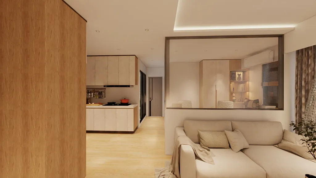 邸苑室內設計-元城上萃 2房-客廳走道-北歐風