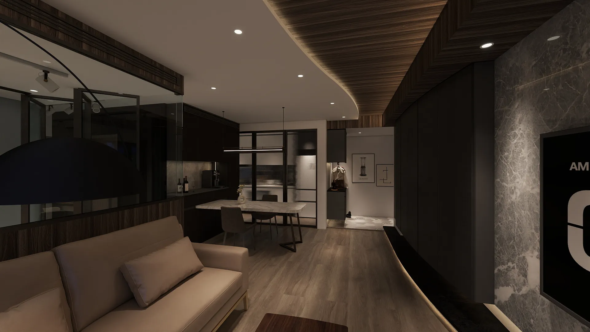 邸苑室內設計- 南悅豐映 A1-客廳-現代風&輕奢風