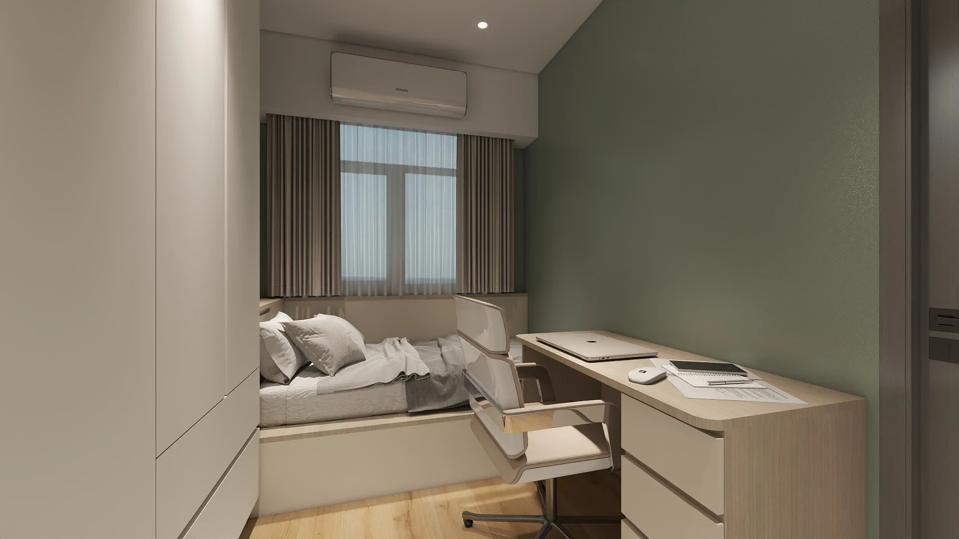 邸苑室內設計-益翔有藝仕 A7-次臥1書桌-北歐風