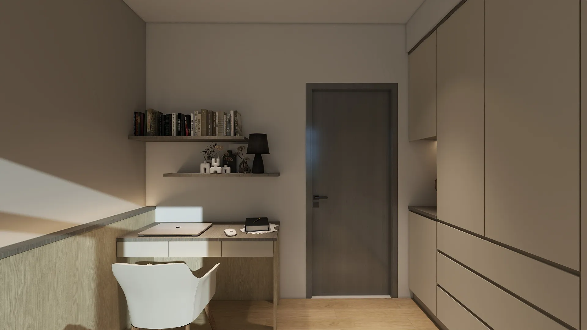 邸苑室內設計-磐興寬心 A2-次臥1衣櫃-日系簡約風