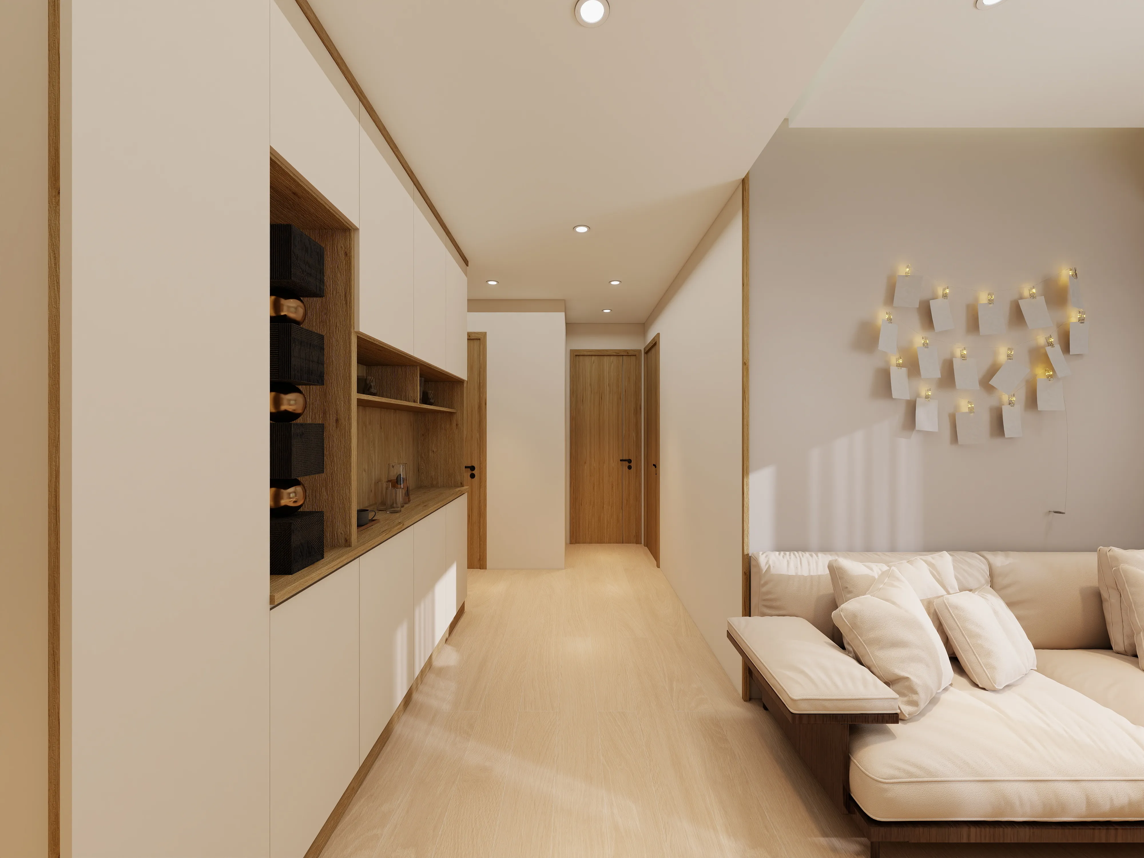 邸苑室內設計-御閑之森 3房-客廳走道-北歐 × 鄉村風