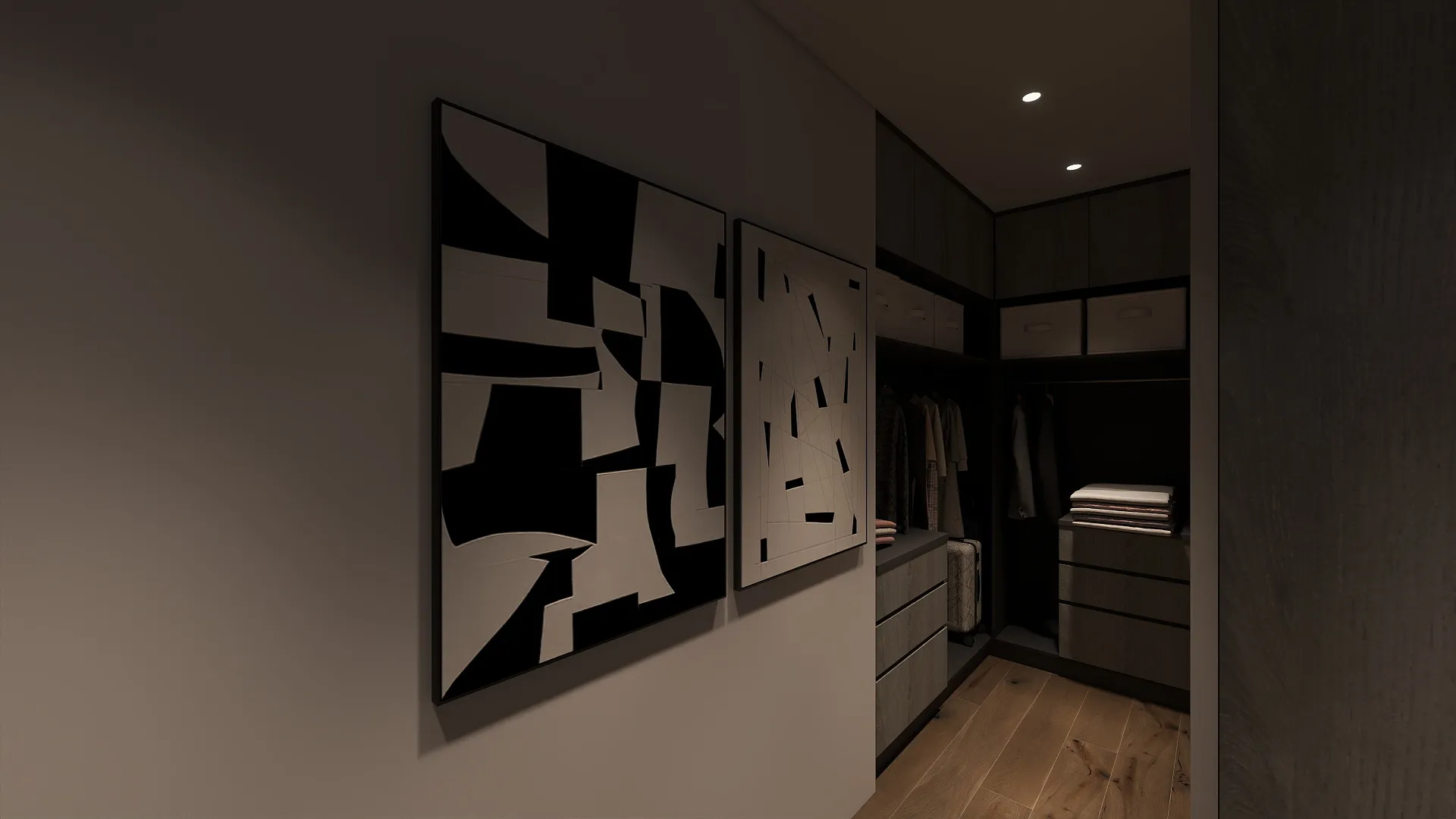 邸苑室內設計-精銳SKY ONE 3房D-臥室開放式衣櫃-現代風