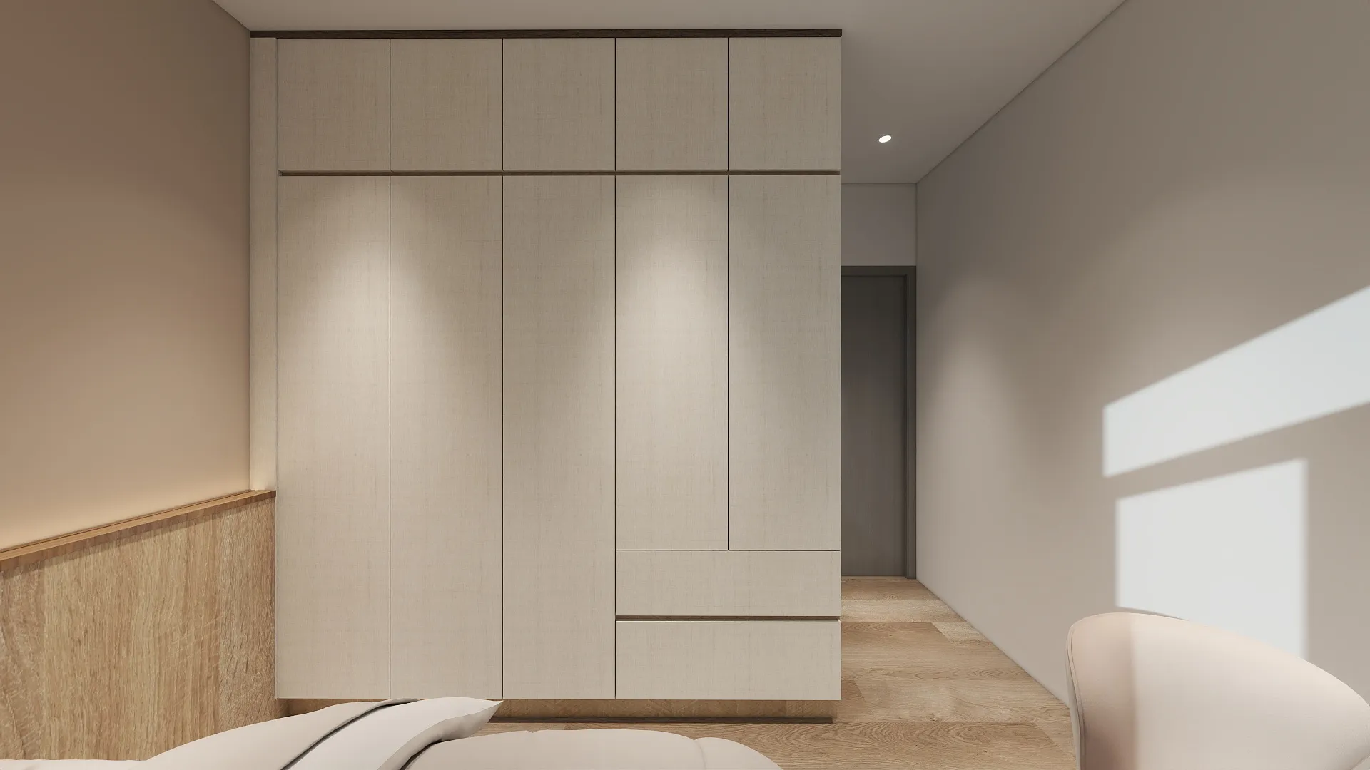 邸苑室內設計-勝興豐境 A1B1-次臥1衣櫃 -北歐風