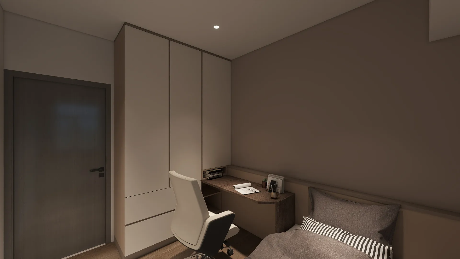 邸苑室內設計-昌祐 幸福大里 GHIJ-次臥室2衣櫃-北歐風