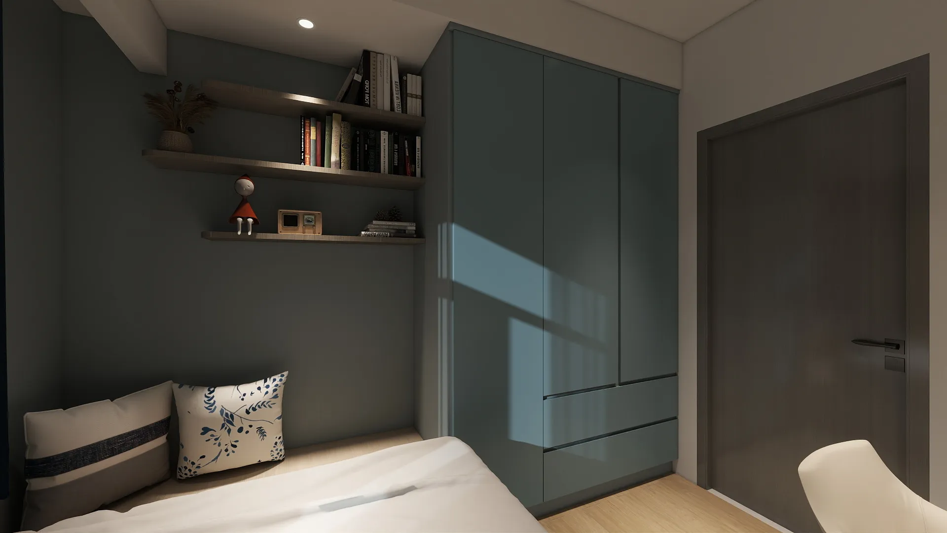 邸苑室內設計-磐興寬心 A2-次臥2衣櫃-日系簡約風