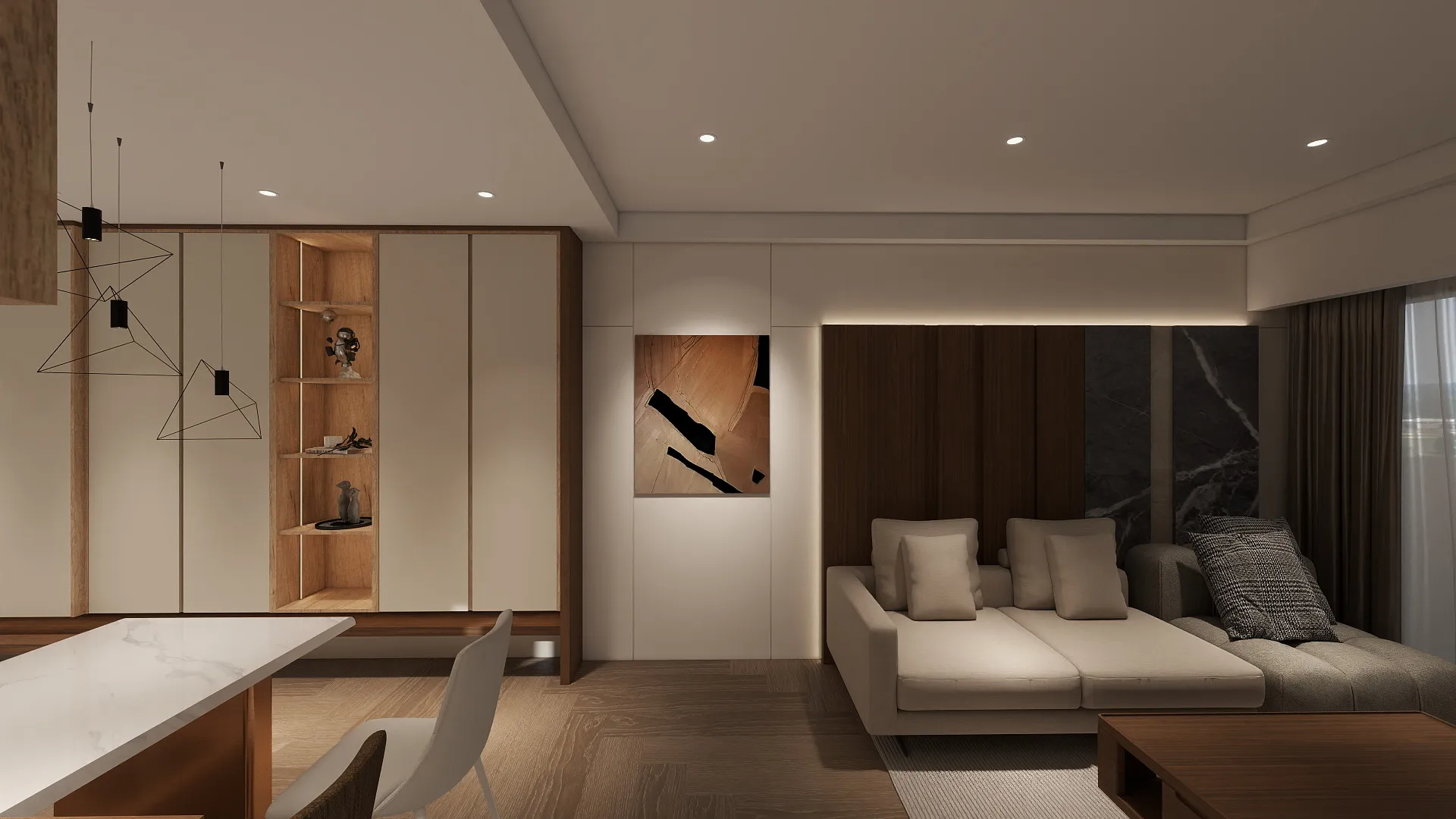 邸苑室內設計-大塊藏硯 G-客廳收納櫃-現代簡約風