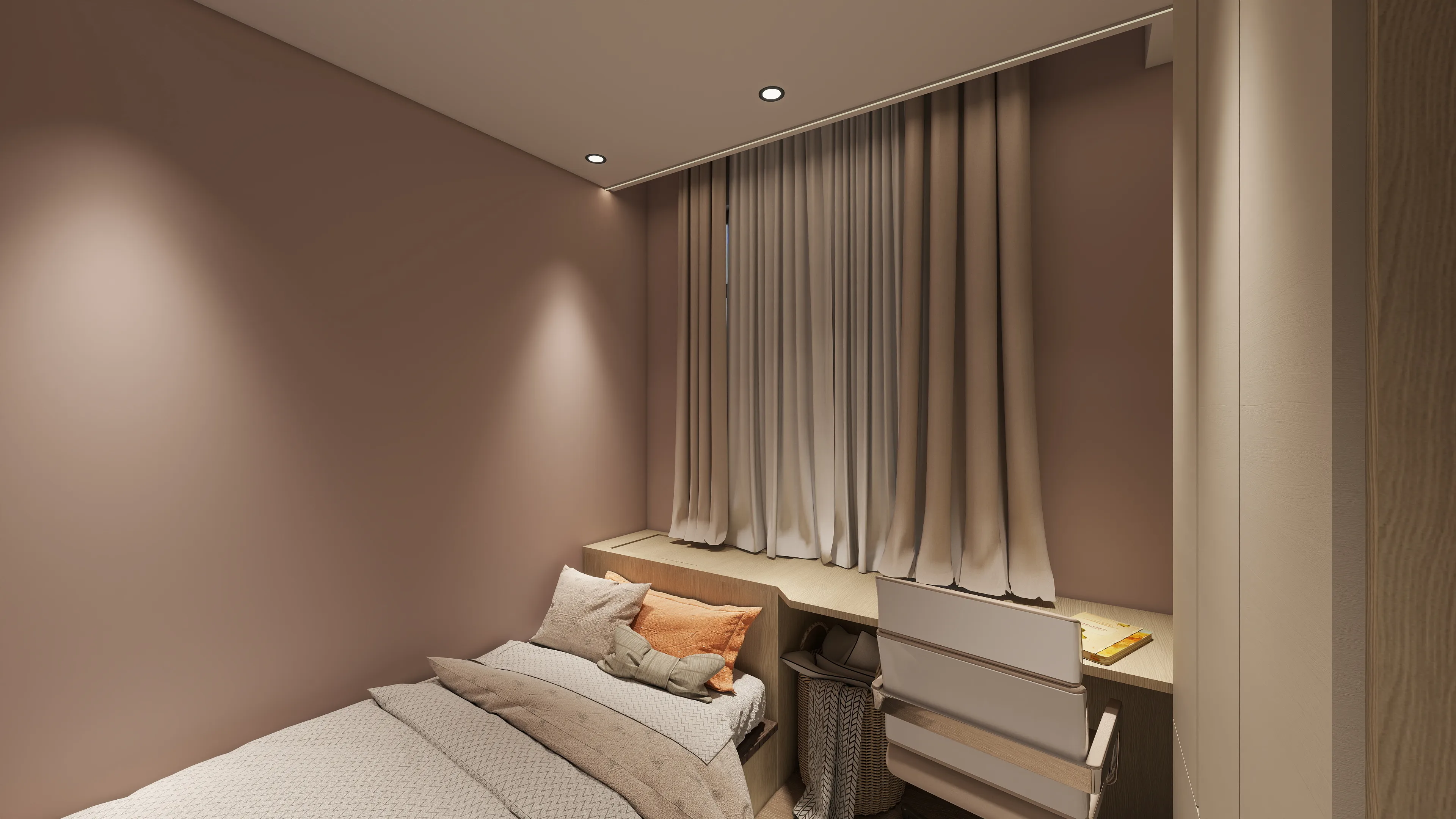 邸苑室內設計-豐邑太原YES-次臥室1 書桌-現代風