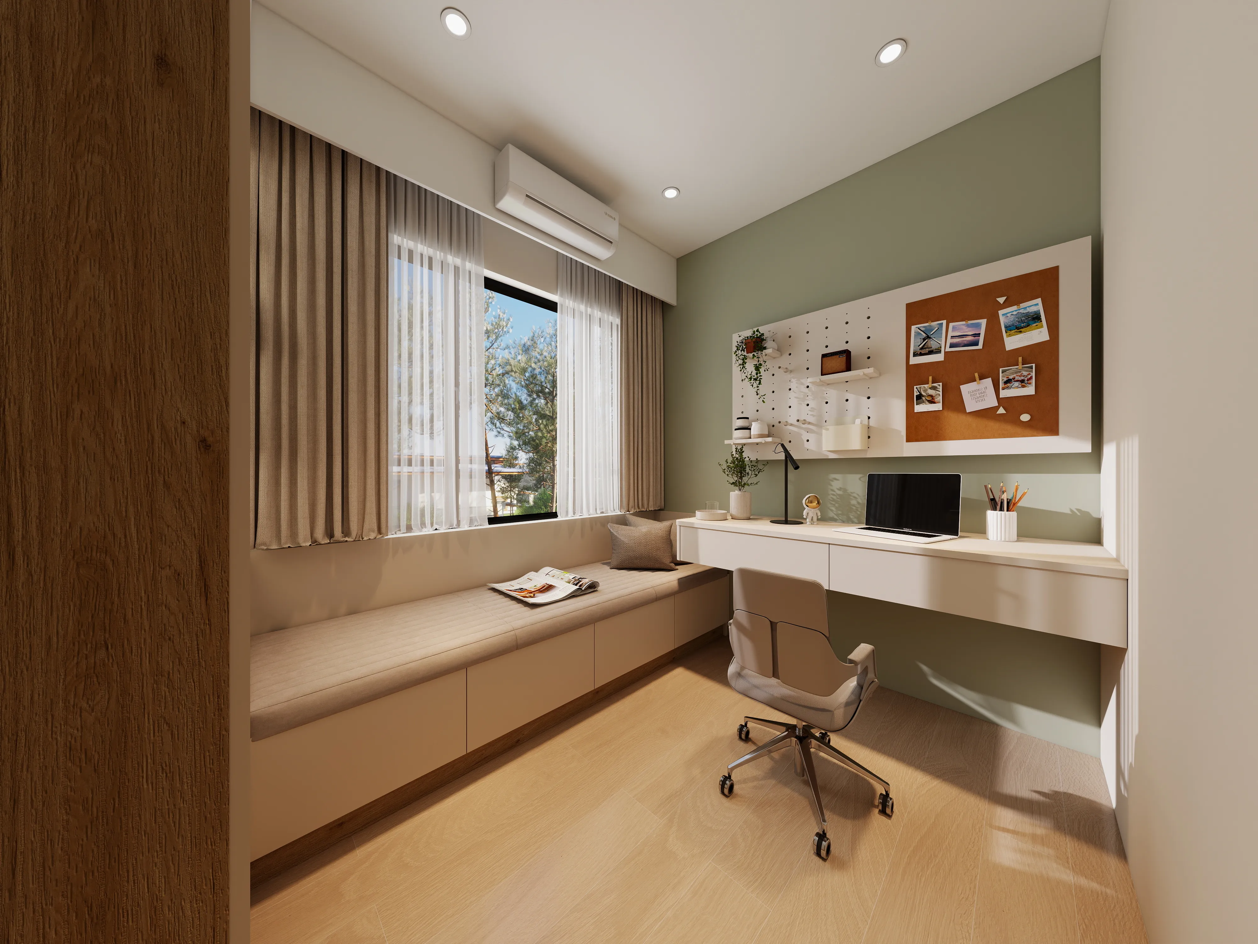 邸苑室內設計-御閑之森 3房-書房-北歐 × 鄉村風