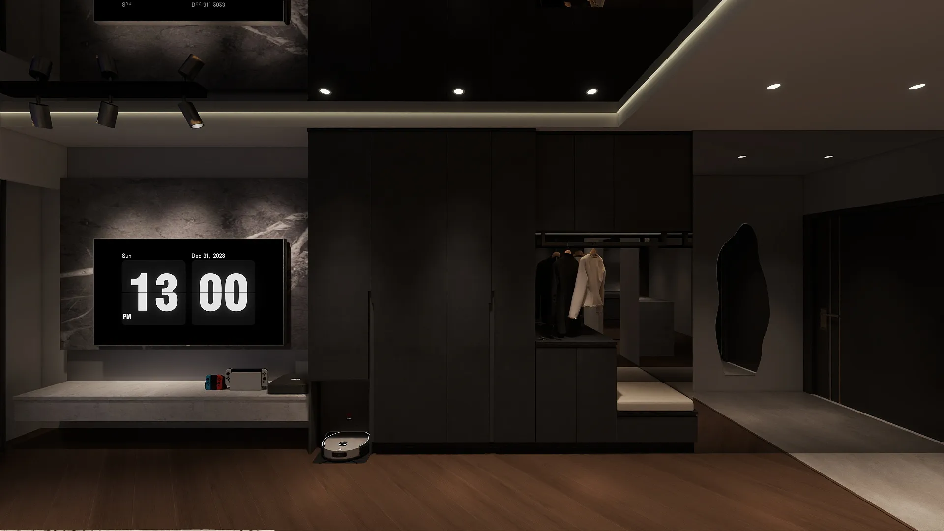 邸苑室內設計-精銳SKY ONE 3房D-客廳收納櫃-現代風