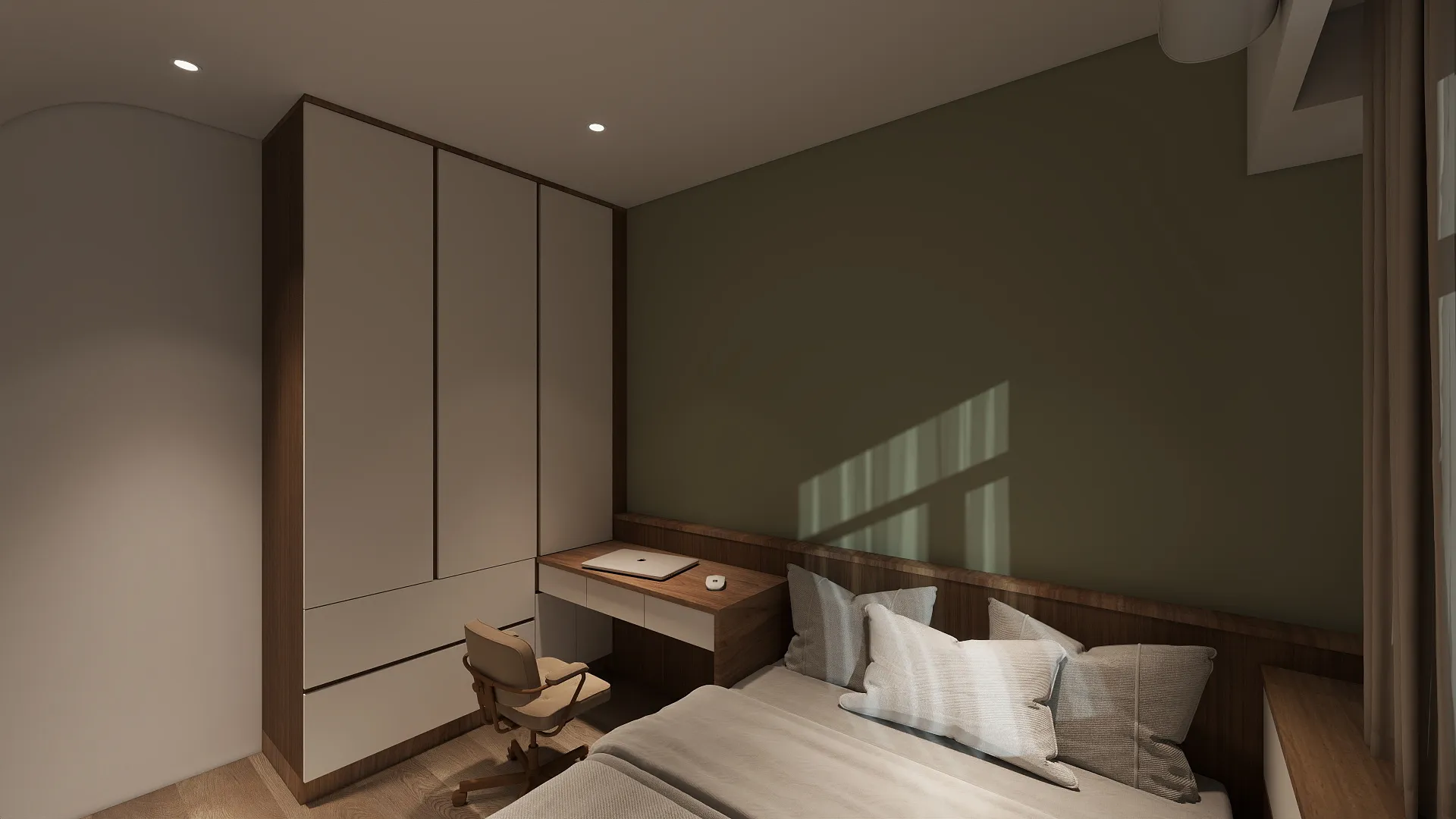 邸苑室內設計-昌祐 幸福大里 GHIJ-次臥室1衣櫃-北歐風