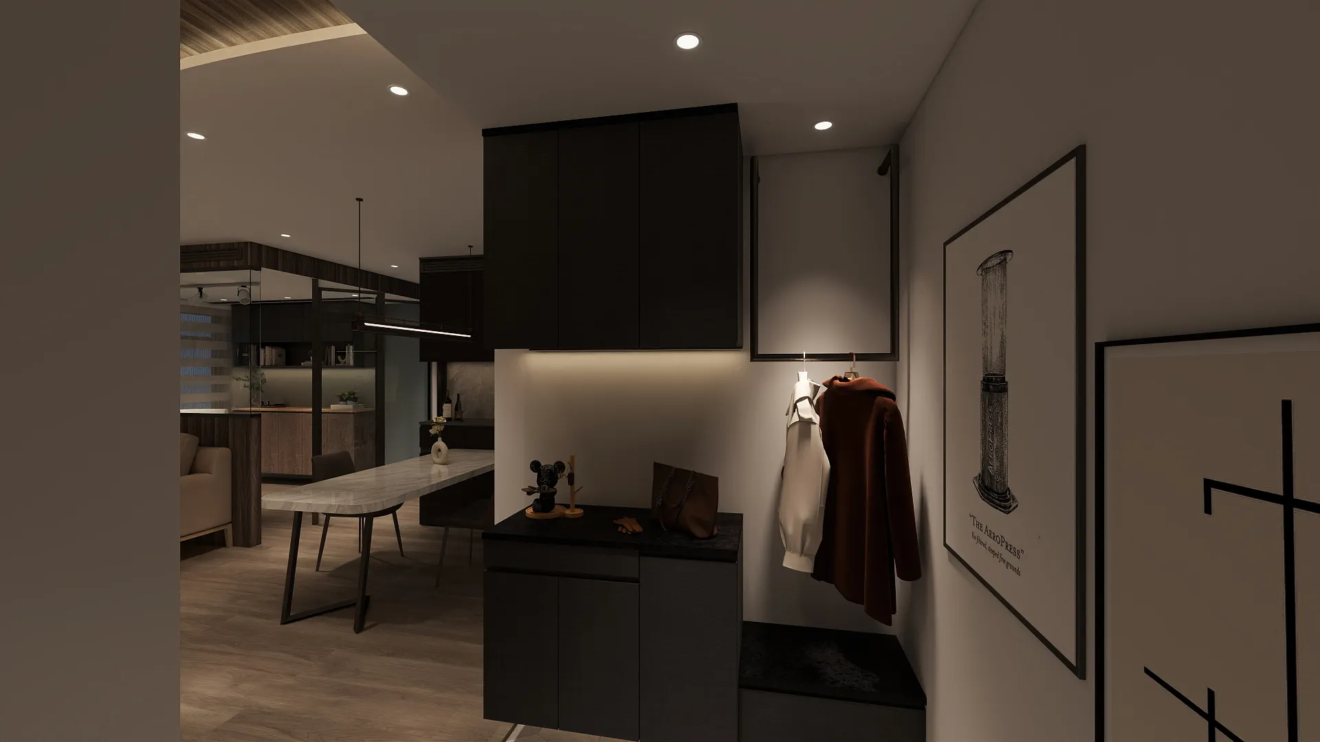 邸苑室內設計- 南悅豐映 A1-玄關-現代風&輕奢風