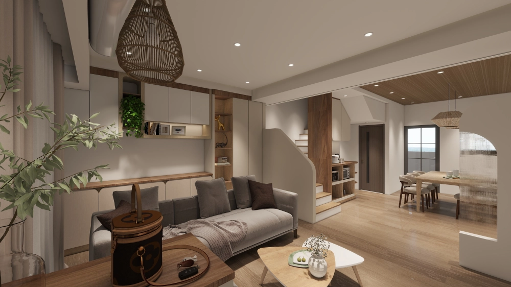 在后里，找回赤腳走路的自在：青禾透天設計開箱，邸苑用木香與光影，為你醞釀一處生活容器。