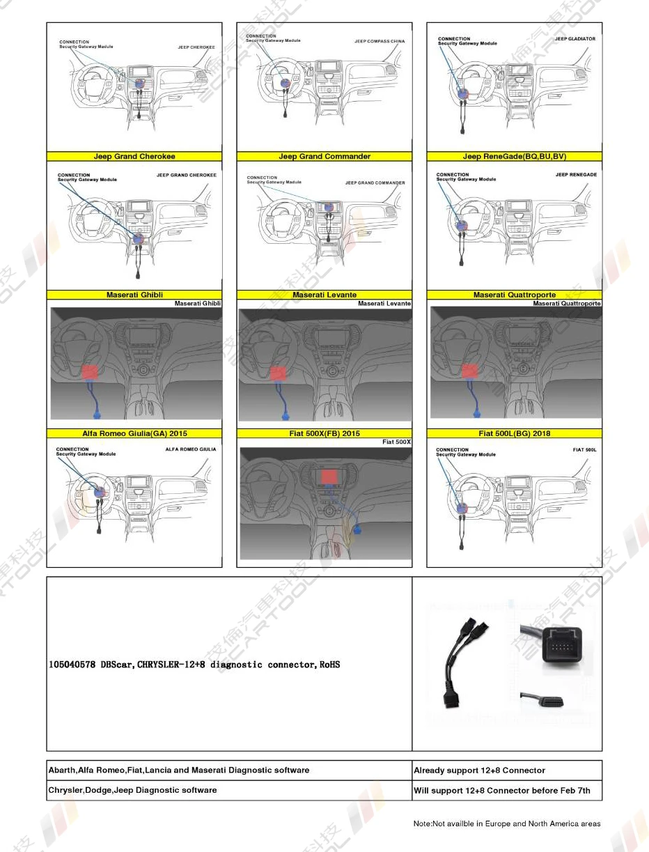 克萊斯勒 12+8 診斷接頭