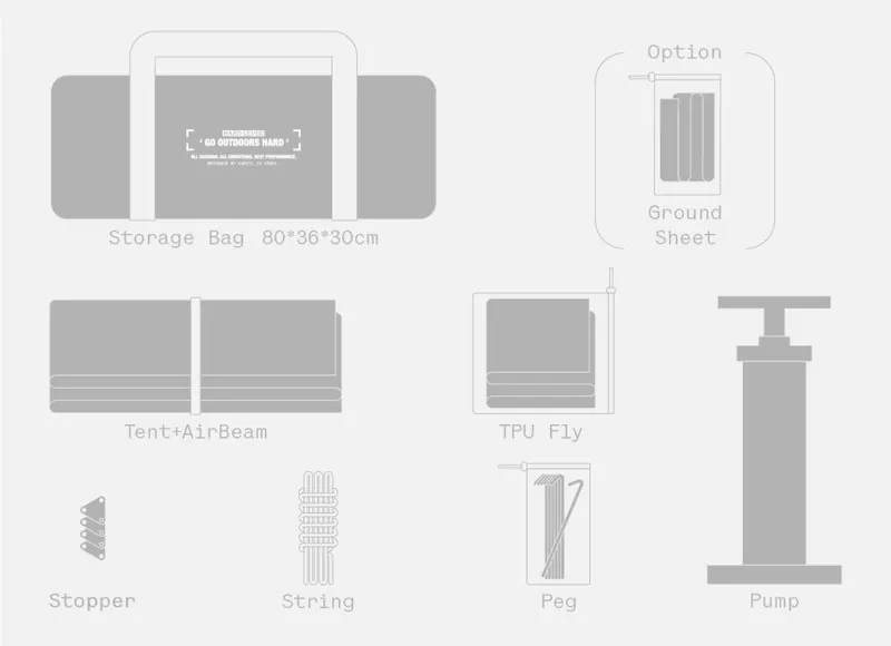 CAMVIL｜CRAB 4P+ AIR｜充氣螃蟹帳｜防雨保暖｜4人帳