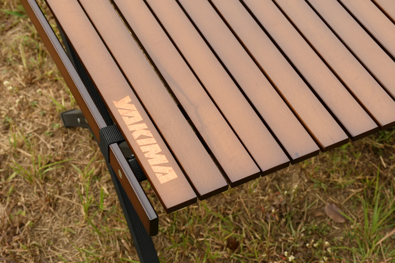 鋁合金腳蛋捲櫸木桌_原木桌