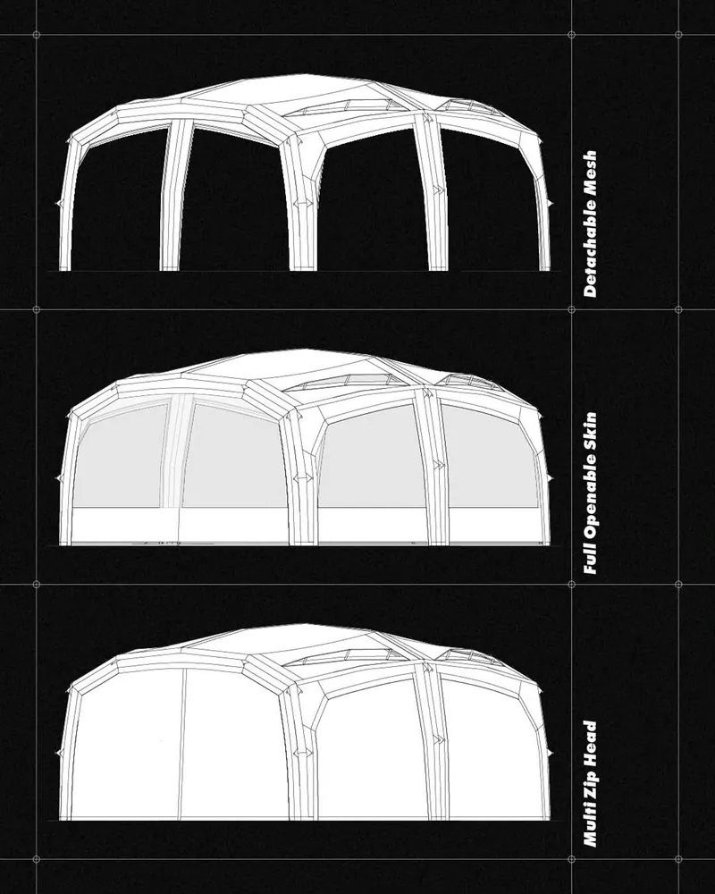 CAMVIL｜Hardlever Donnel Air R2｜混合式充氣帳