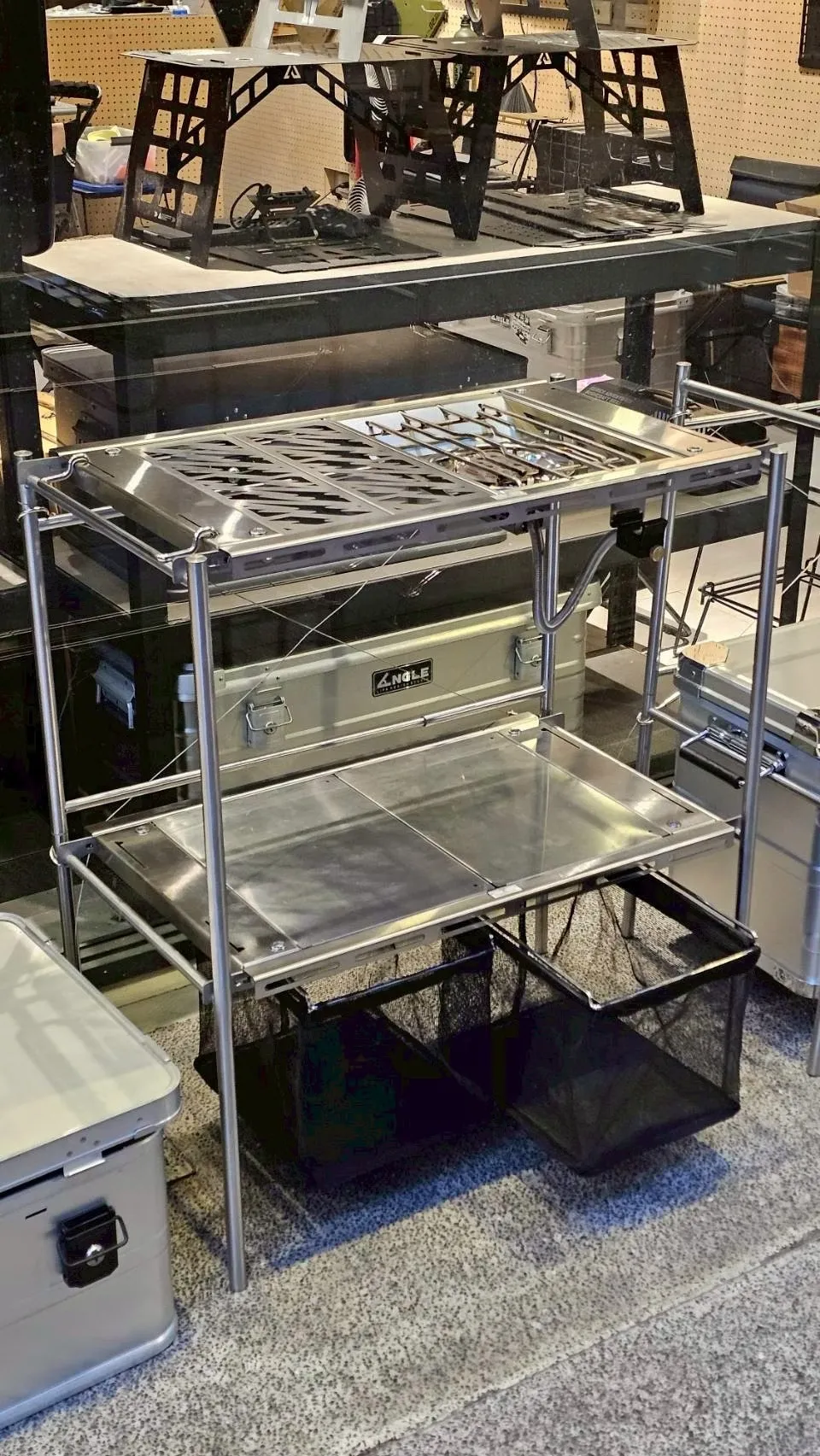 ANGLE × TT ｜ 快銀系列 QuickSilver ｜ 模組化平台｜擴展置物架組(IKEA毛巾架)+可調式桌框 套組