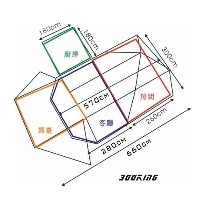 BIG LION威力屋 摩卡300KING 銀膠／MIT台灣製造／四季帳篷〈EcoCAMP｜艾科戶外｜中壢〉