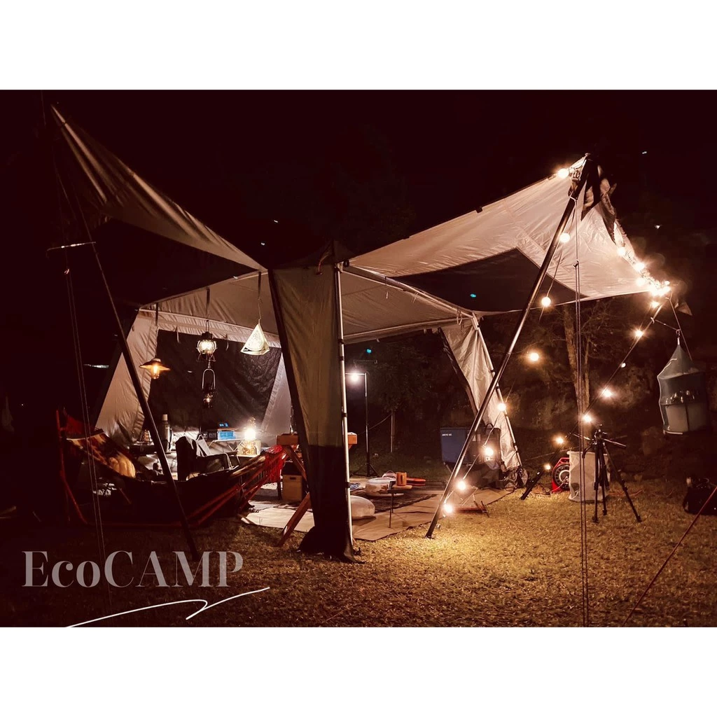BIG LION威力屋 320客廳天幕兩用帳篷 BL-320〈米白＋鐵灰配色／黑膠款〉《EcoCamp艾科戶外│中壢》