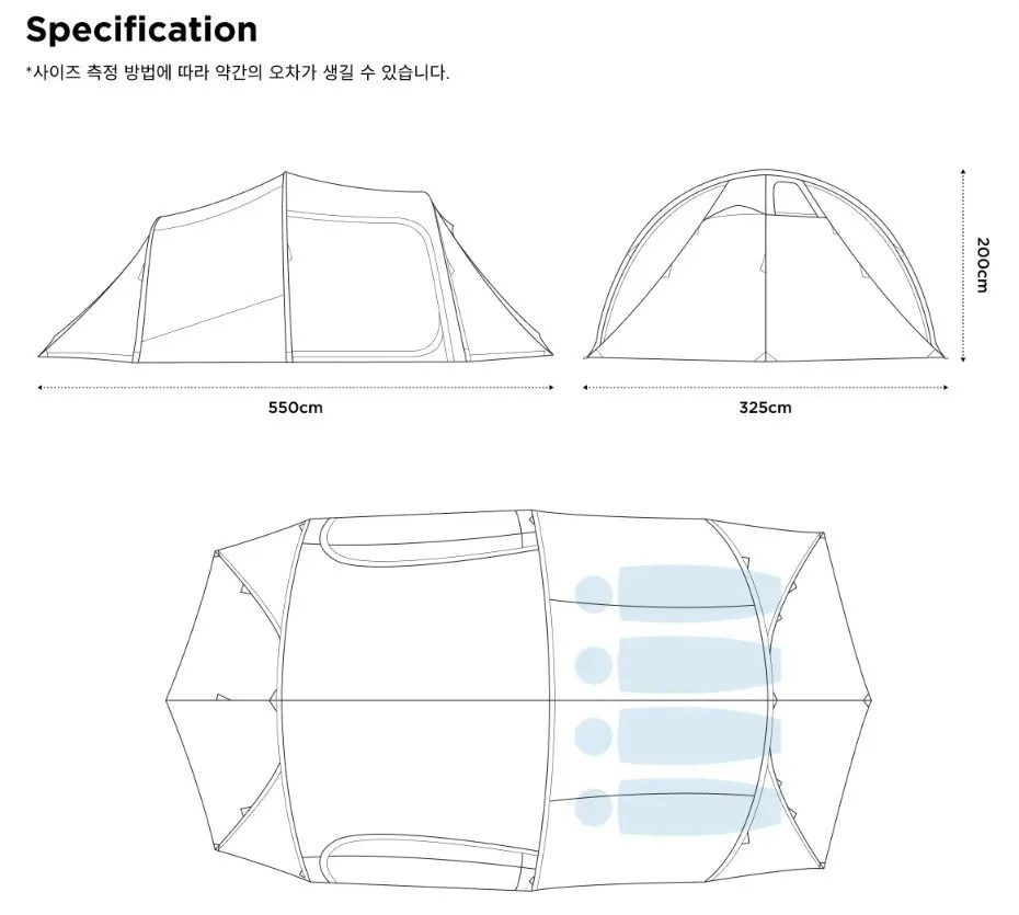 LADIT｜ARCA｜TUNNEL 4P｜隧道帳