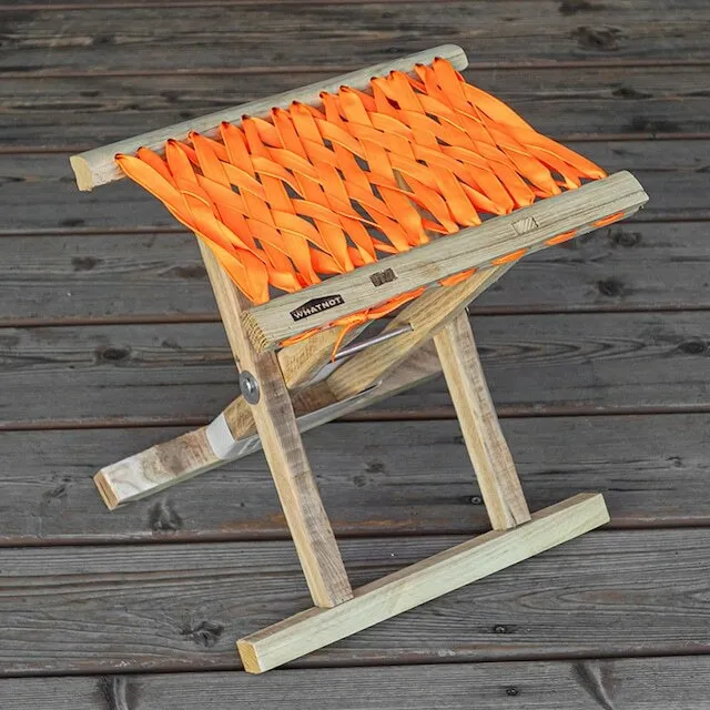 WHATNOT｜LUMBER JACKS CHAIR ORANGE 編織折疊椅