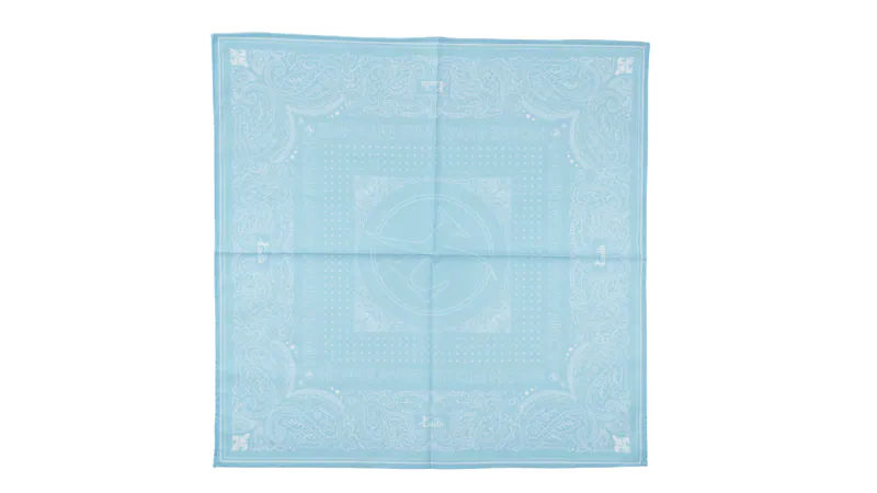 LADIT|Bandana Blue|Paisley 變形蟲圖騰品牌設計方巾|天藍色
