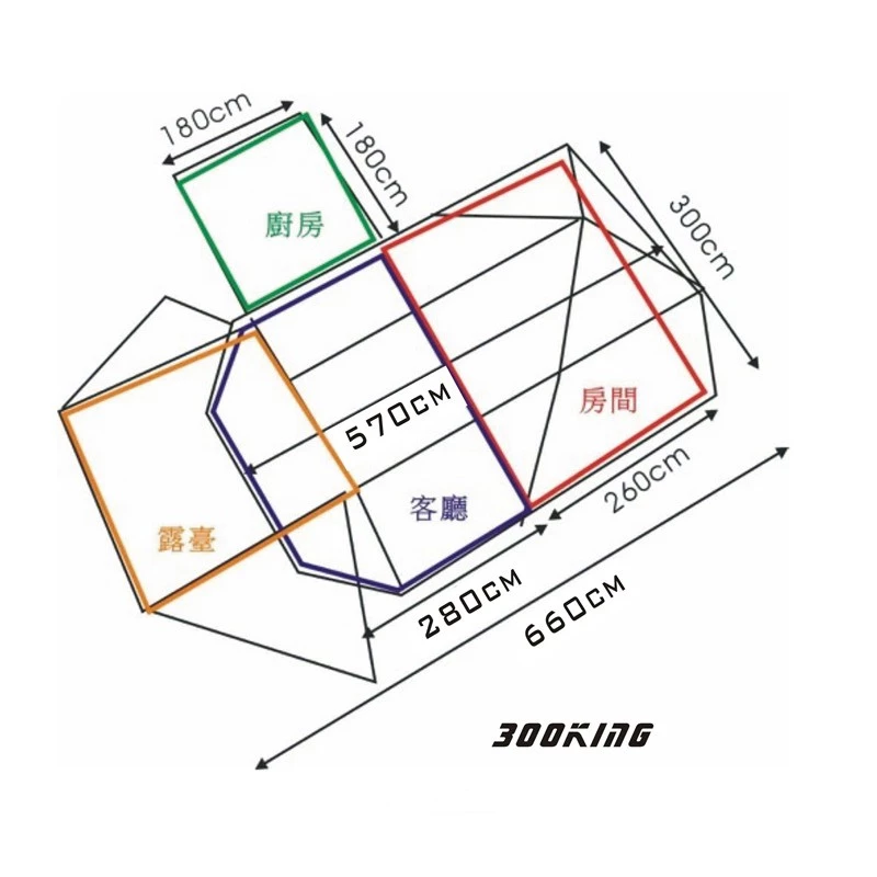 BIG LION 威力屋300King│採用MIT台灣最新黑膠技術塗層│遮光率99.9%〈EcoCamp艾科戶外│中壢〉