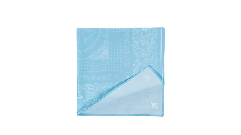 LADIT|Bandana Blue|Paisley 變形蟲圖騰品牌設計方巾|天藍色