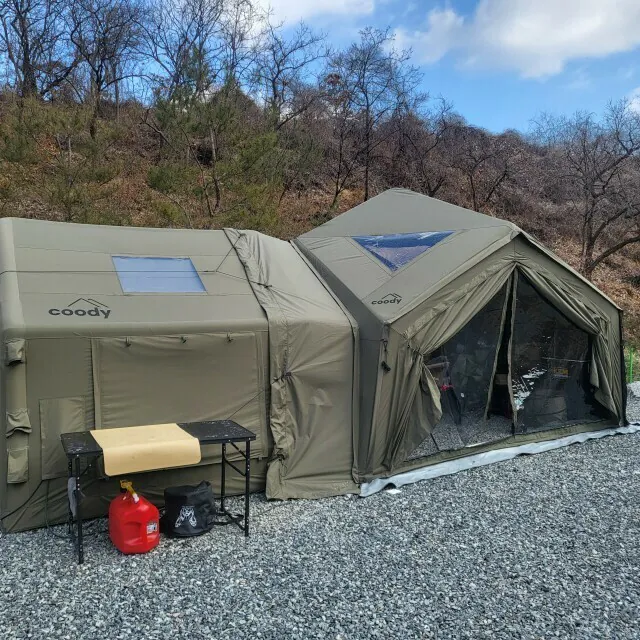 Coody HUB 六角客廳帳樞紐站庇護所13 棉布充氣帳篷