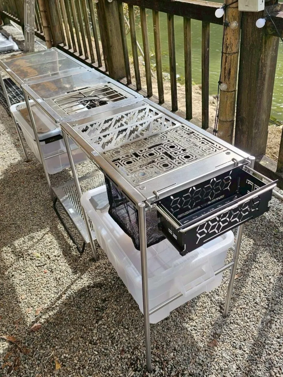 ANGLE × TT ｜ 快銀系列 QuickSilver ｜ 模組化平台｜擴展置物架組(IKEA毛巾架)+可調式桌框 套組