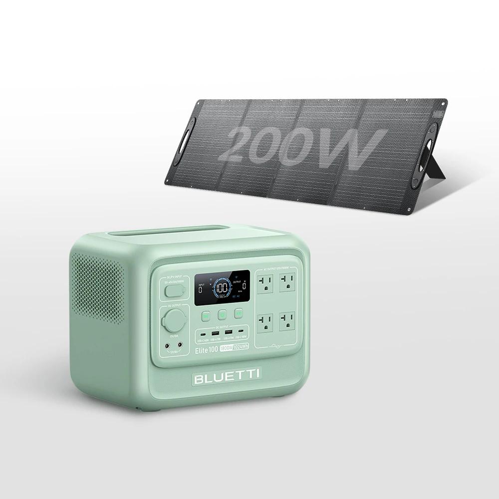 BLUETTI｜1024Wh 電吉拉mini 儲能電源 (含200W太陽能板)