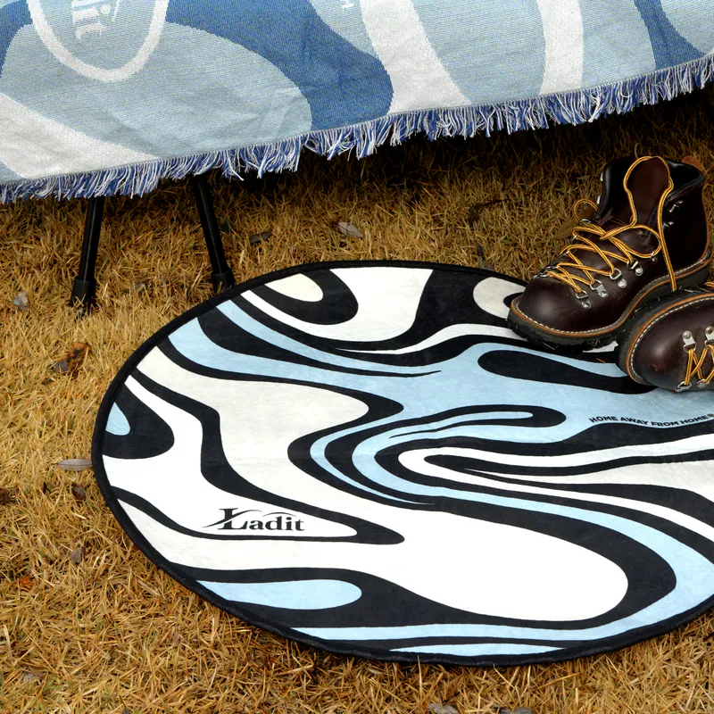 LADIT|Door Mat Round ArtMarble|藝術大理石紋地墊