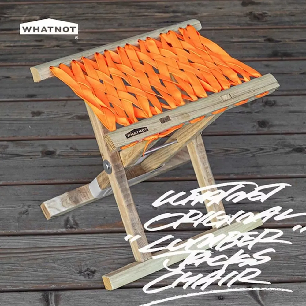 WHATNOT｜LUMBER JACKS CHAIR ORANGE 編織折疊椅