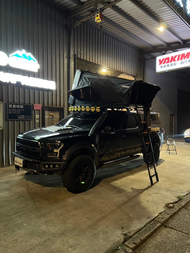 FORD F150 安裝 YAKIMA 載重型橫桿 + Ecamper 車頂帳