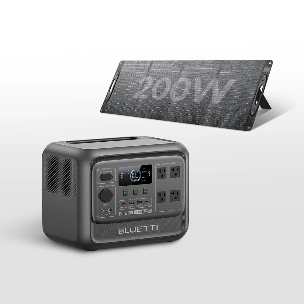 BLUETTI｜1024Wh 電吉拉mini 儲能電源 (含200W太陽能板)