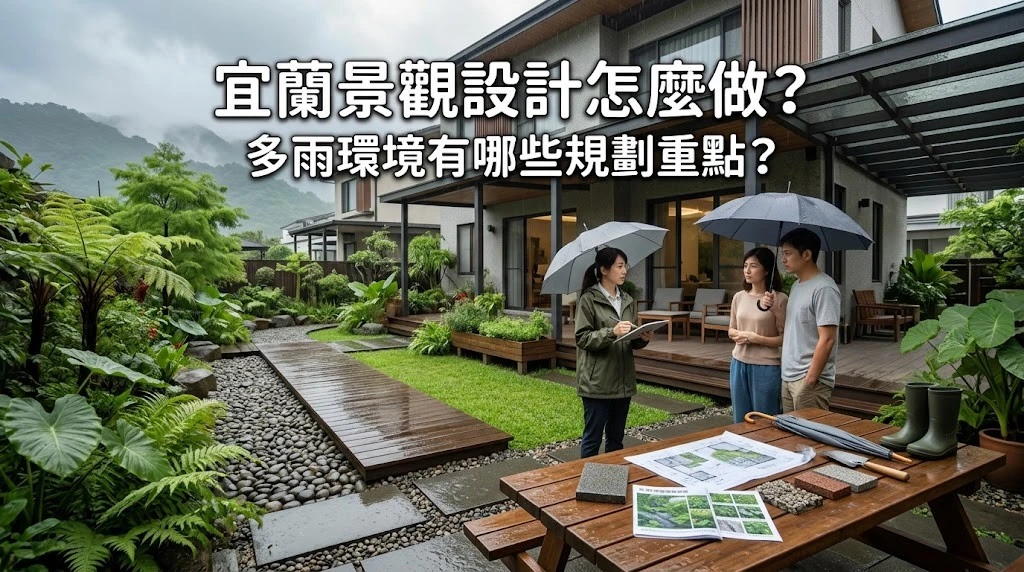 宜蘭景觀設計怎麼做？多雨環境有哪些規劃重點？