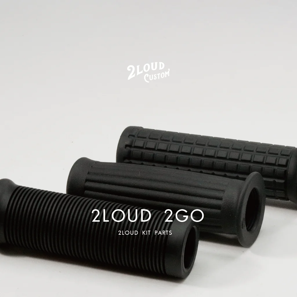 2LOUD Custom BLACK Vintage Handlebar Grips