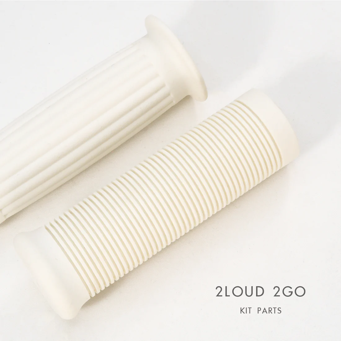2LOUD Custom White Vintage Handlebar Grips