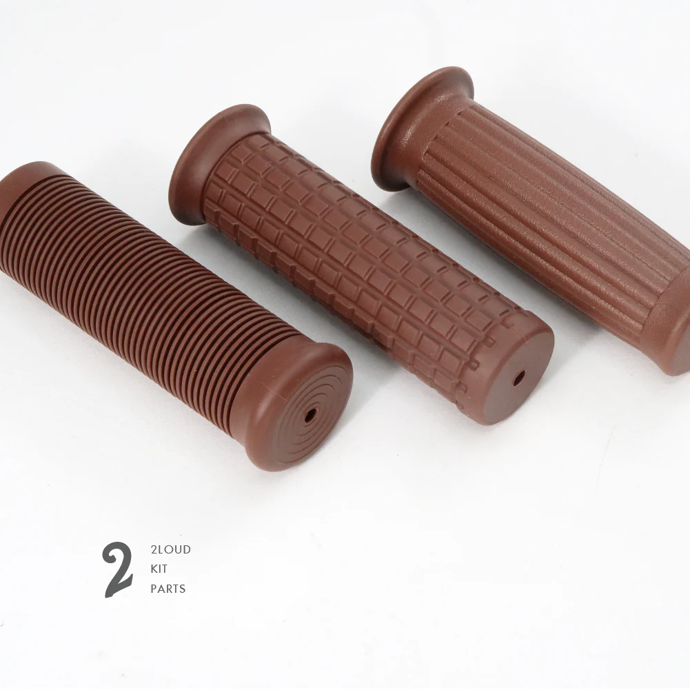 2LOUD Custom Brown Vintage Handlebar Grips