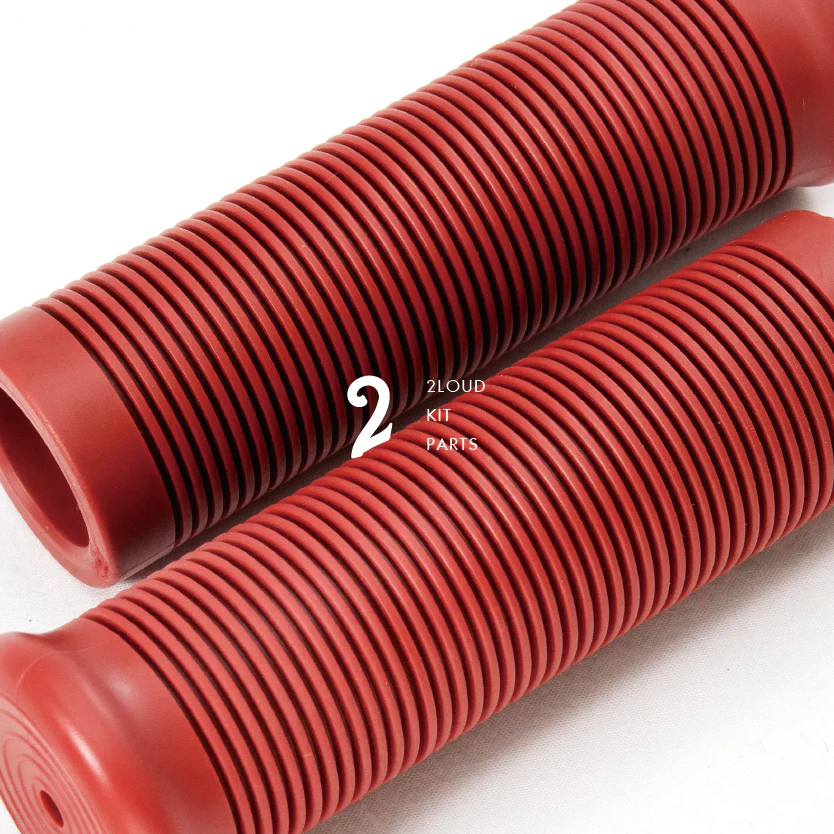 2LOUD Custom RED Vintage Handlebar Grips