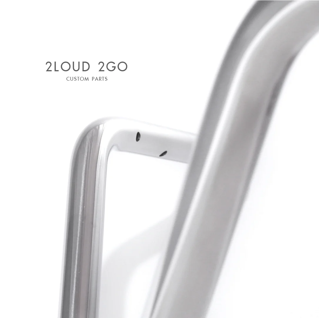 2LOUD Custom Polished White Iron High Handlebar