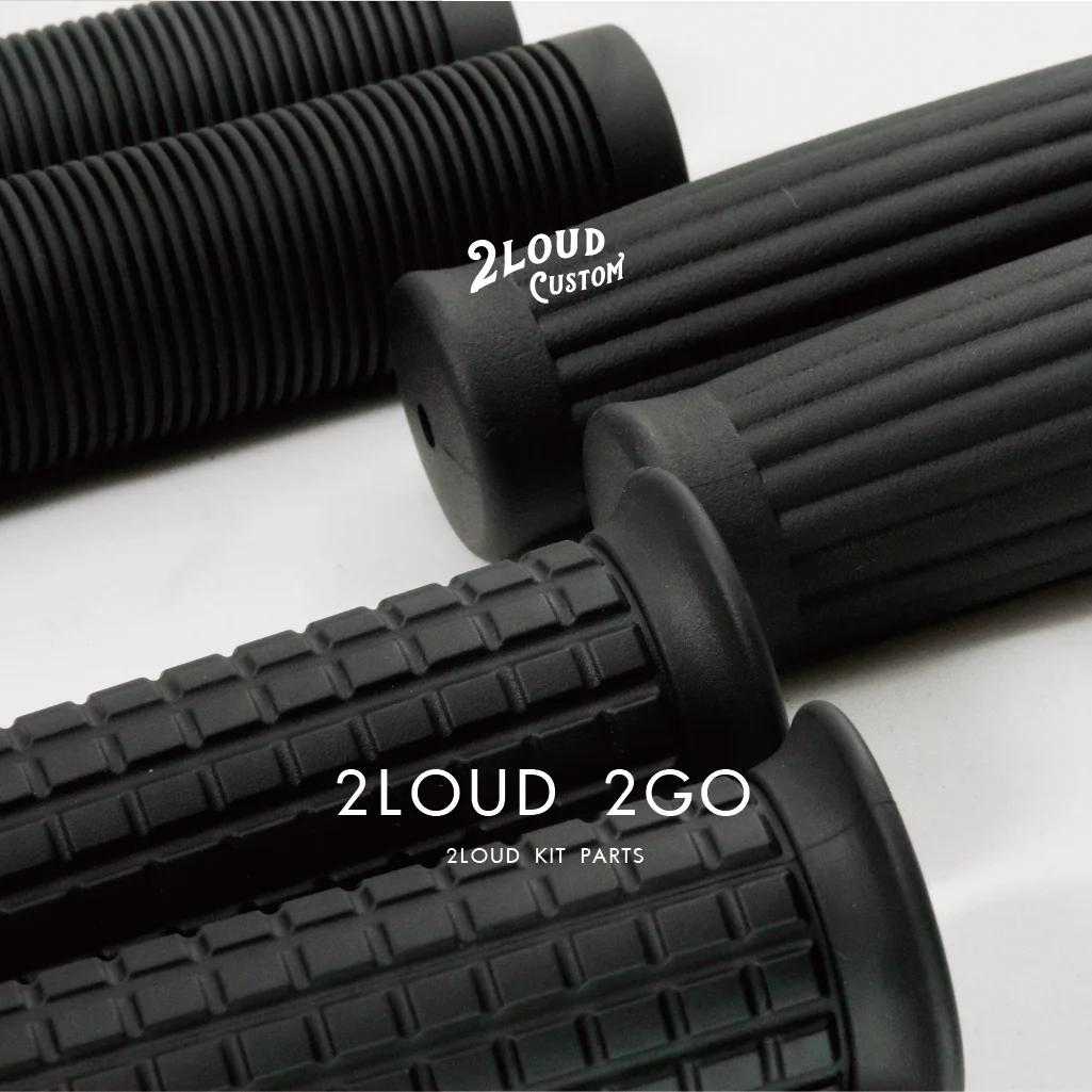 2LOUD Custom BLACK Vintage Handlebar Grips
