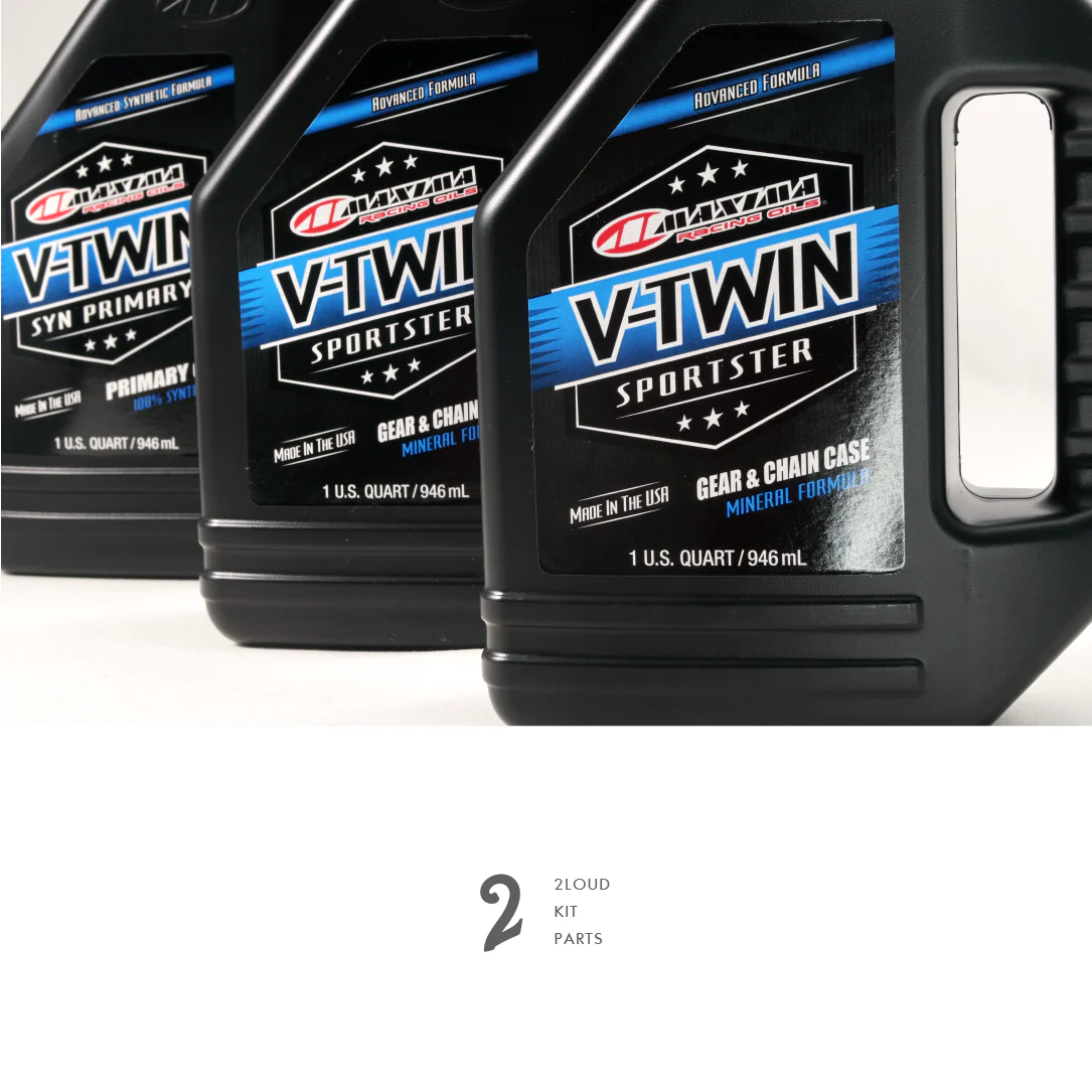 2Loud Custom Harley GEAR&CHAIN CASE Semi-Synthetic Transmission Oil